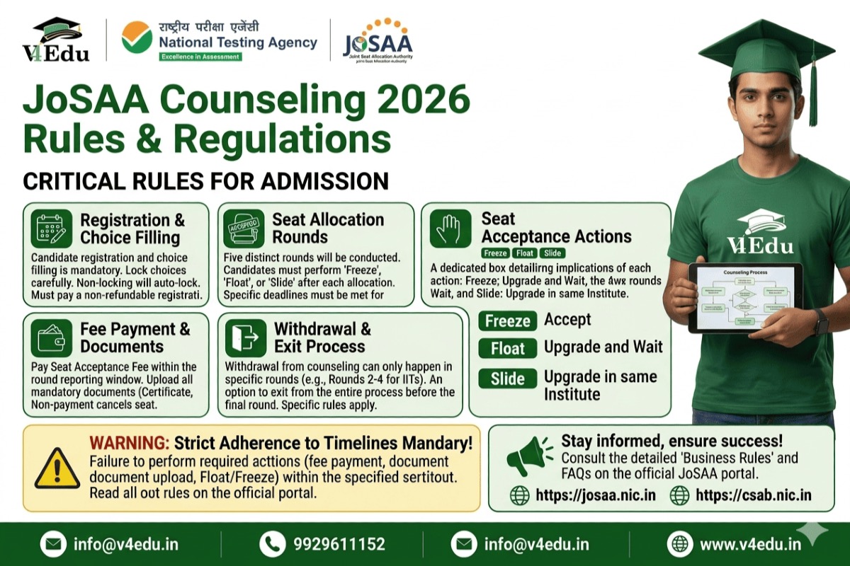 JoSAA 2026: Important Rules Every Candidate Must Know