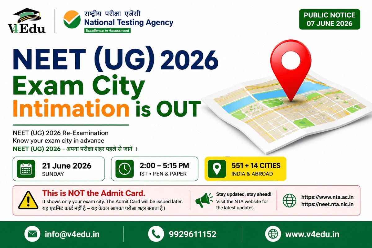 NEET (UG) 2026 Exam City Intimation Released for Re-Exam